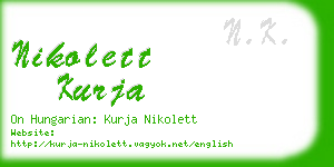 nikolett kurja business card